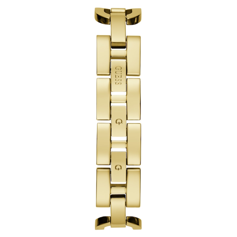 Guess Ladies' G Case Detail Gold Tone Link Bracelet Watch