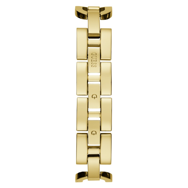 Guess Ladies' G Case Detail Gold Tone Link Bracelet Watch