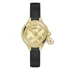 Thumbnail Image 1 of Guess Ladies' Gold Tone Logo Detail Dial Black Leather Strap Watch