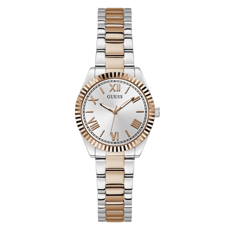 Main Image 1 of Guess Ladies' Silver Dial Two Tone Rose Bracelet Watch