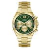 Thumbnail Image 0 of Guess Men's Green Chronograph Dial Gold Tone Bracelet Watch