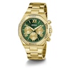 Thumbnail Image 4 of Guess Men's Green Chronograph Dial Gold Tone Bracelet Watch
