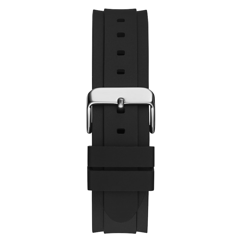 Main Image 3 of Guess Men's Black Chronograph Dial Black Leather Strap Watch