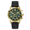 Thumbnail Image 1 of Guess Men's Green Chronograph Dial Black Leather Strap Watch