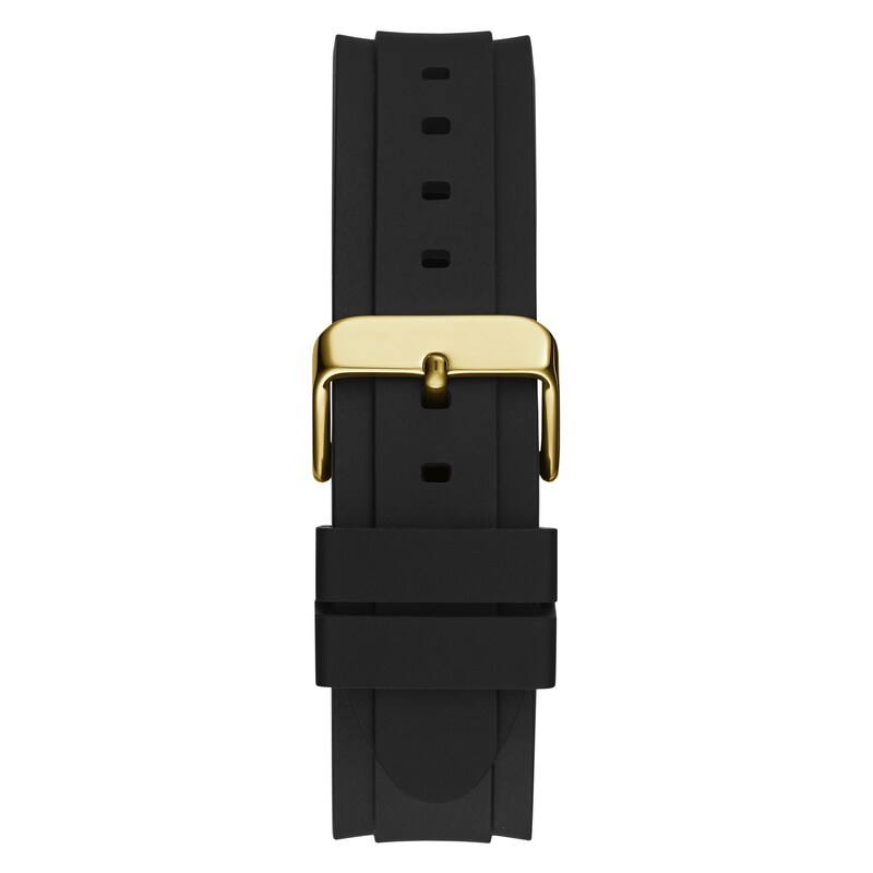 Main Image 3 of Guess Men's Green Chronograph Dial Black Leather Strap Watch