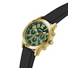 Thumbnail Image 4 of Guess Men's Green Chronograph Dial Black Leather Strap Watch