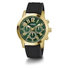 Thumbnail Image 5 of Guess Men's Green Chronograph Dial Black Leather Strap Watch
