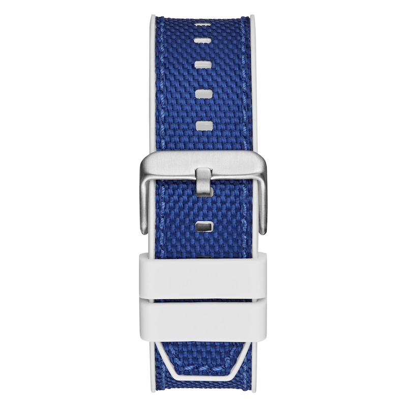 Main Image 3 of Guess Men's Skeleton Dial Blue Nylon Strap Watch