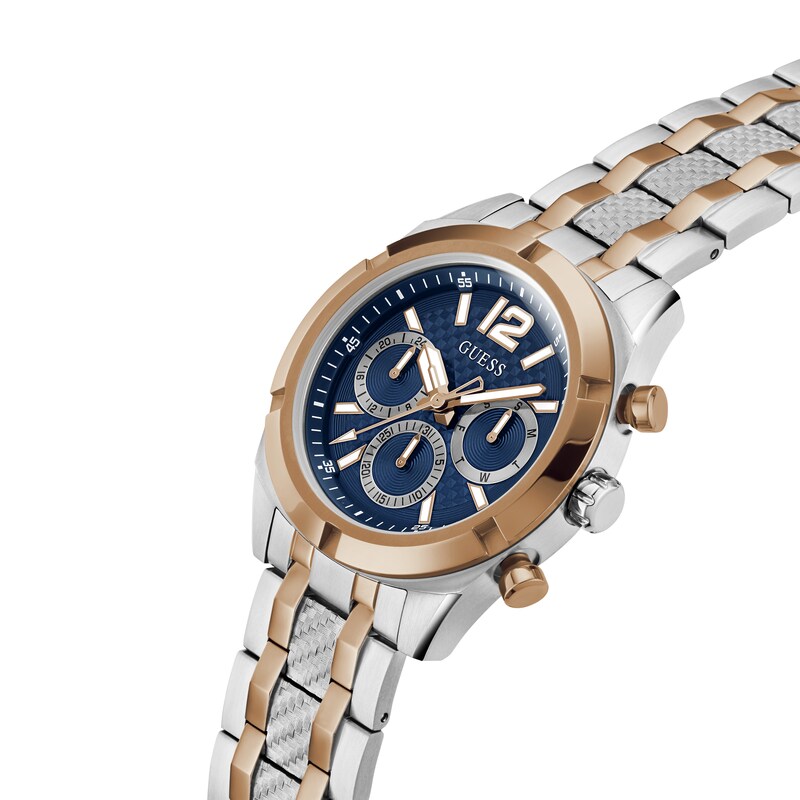 Main Image 4 of Guess Men's Blue Chronograph Dial Two Tone Bracelet Watch