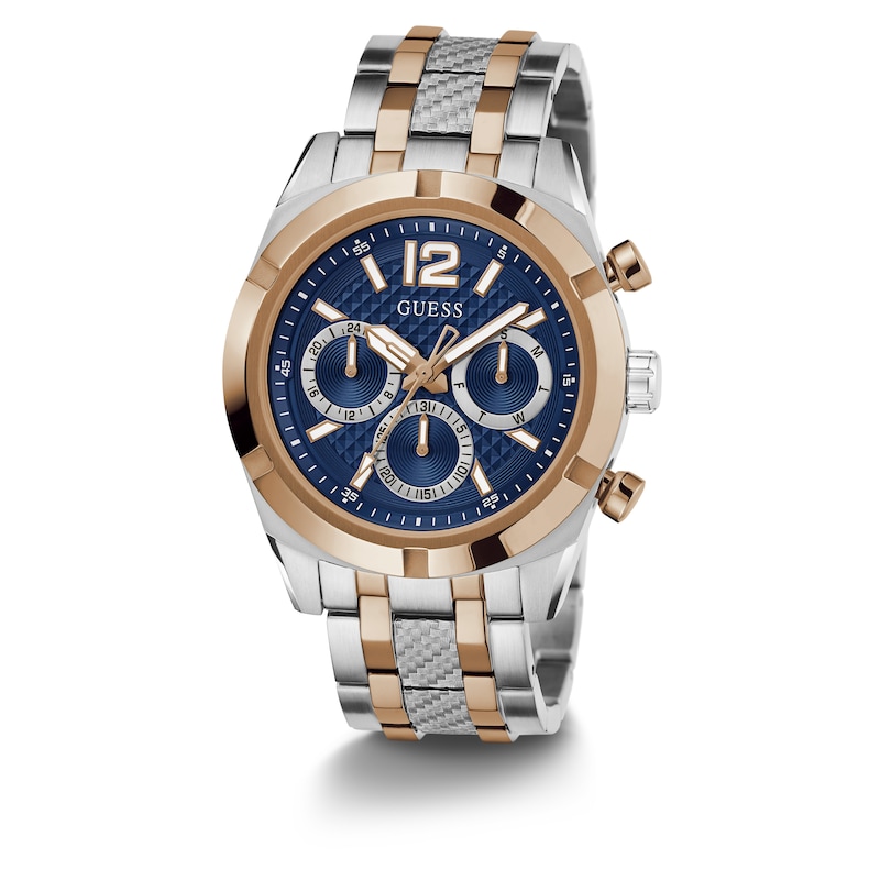Main Image 5 of Guess Men's Blue Chronograph Dial Two Tone Bracelet Watch