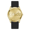 Thumbnail Image 0 of Guess Champagne Logo Dial Black Silicone Strap Watch