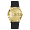 Thumbnail Image 1 of Guess Champagne Logo Dial Black Silicone Strap Watch