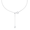 Thumbnail Image 3 of Michael Kors Ladies' Kors Brilliance Sterling Silver Rhodium Plated Station Necklace