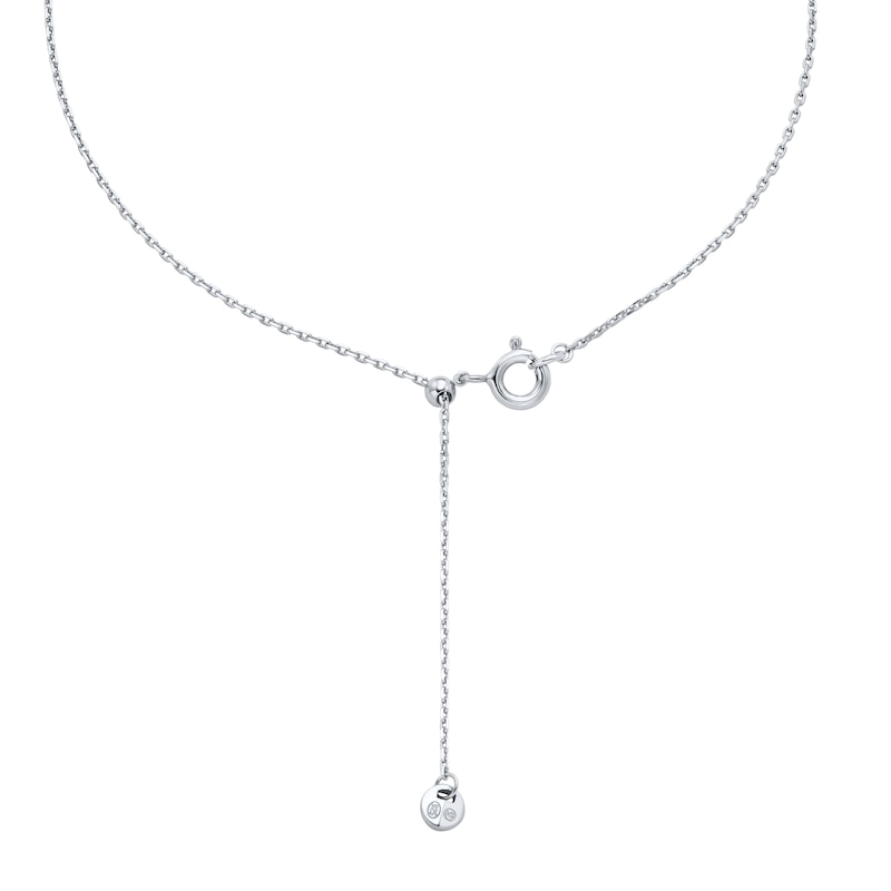 Main Image 3 of Michael Kors Ladies' Kors Brilliance Sterling Silver Rhodium Plated Station Necklace