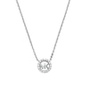 Thumbnail Image 1 of Michael Kors Kors Ladies' Sterling Silver Rhodium Plated Logo Pendant Necklace