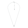 Thumbnail Image 2 of Michael Kors Kors Ladies' Sterling Silver Rhodium Plated Logo Pendant Necklace