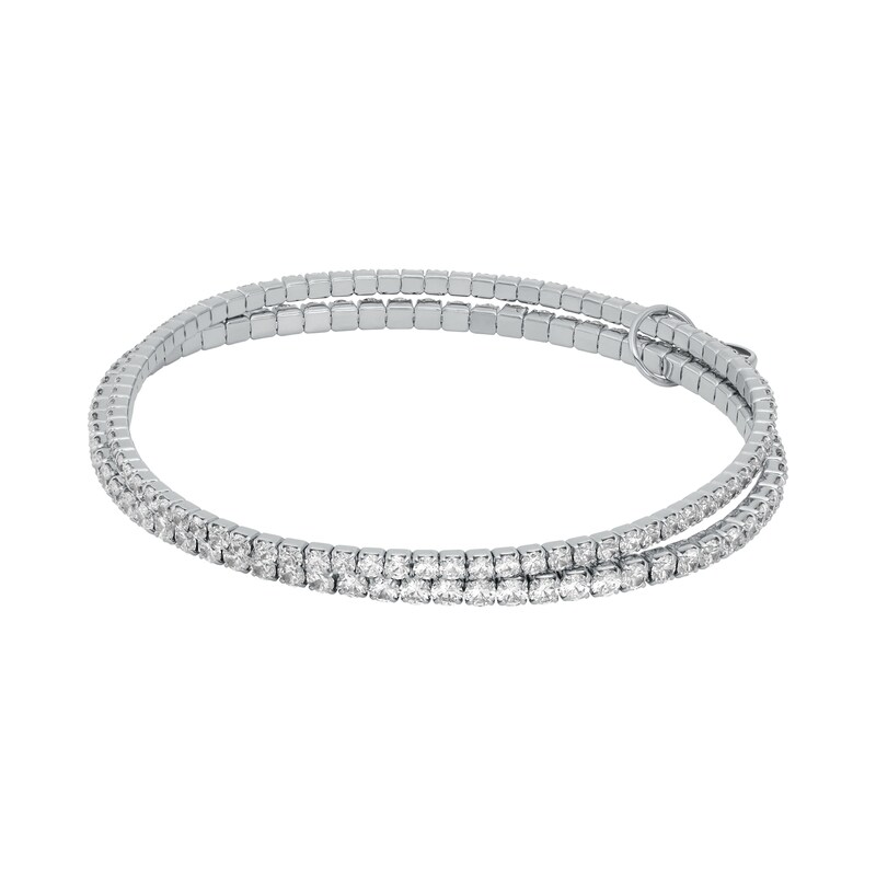 Main Image 1 of Michael Kors Ladies' Kors Brilliance  Rhodium Plated Double Bracelet