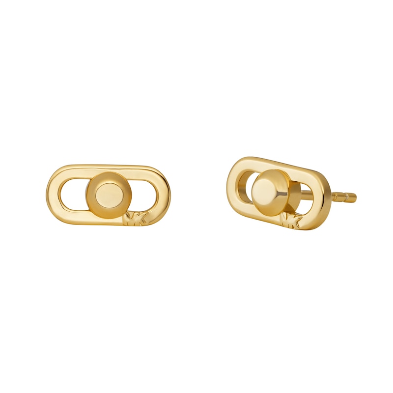 Main Image 1 of Michael Kors Ladies' Astor Link 14ct Gold Plated Chain Stud Earrings