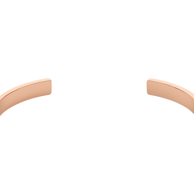 Main Image 2 of Fossil Harlow Ladies' Linear Texture Rose Gold Tone Cuff Bracelet