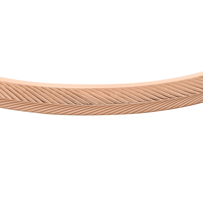 Fossil Harlow Ladies' Linear Texture Rose Gold Tone Cuff Bracelet
