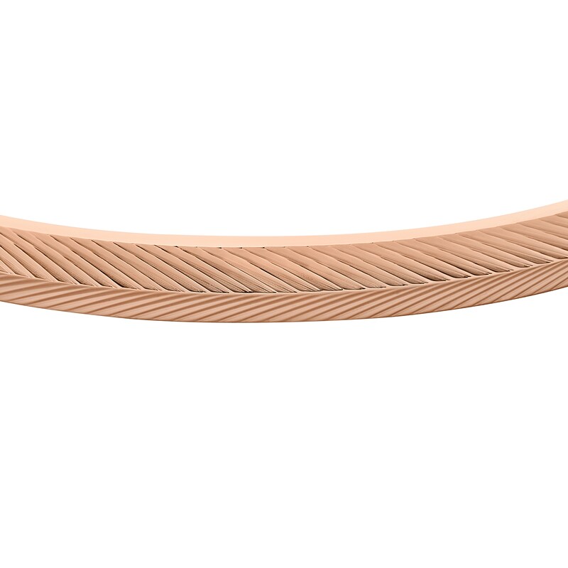 Fossil Harlow Ladies' Linear Texture Rose Gold Tone Cuff Bracelet