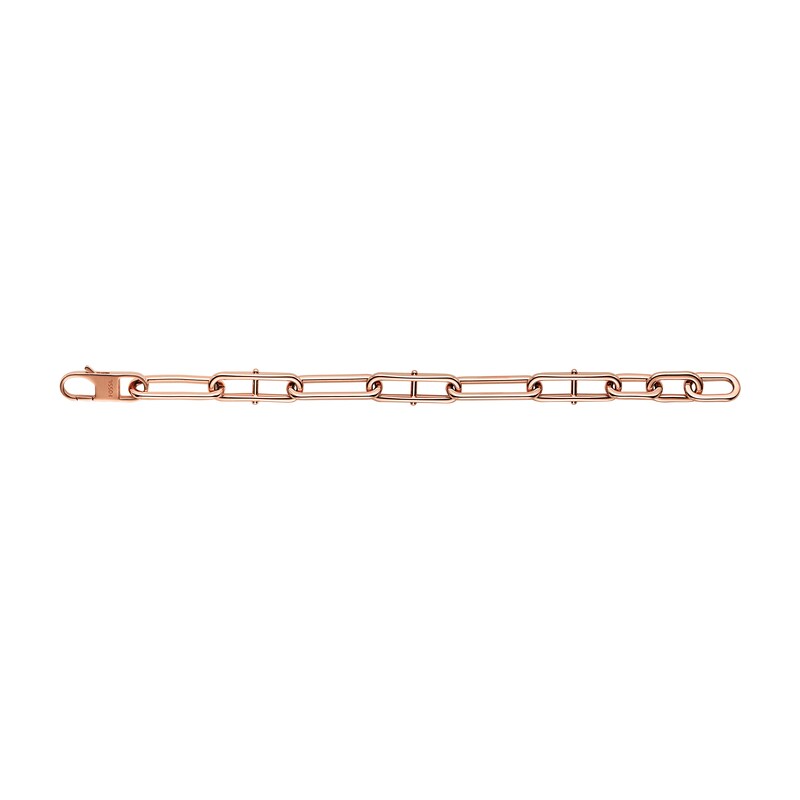 Main Image 2 of Fossil Heritage Ladies' D-Link Rose Gold Tone Chain Bracelet