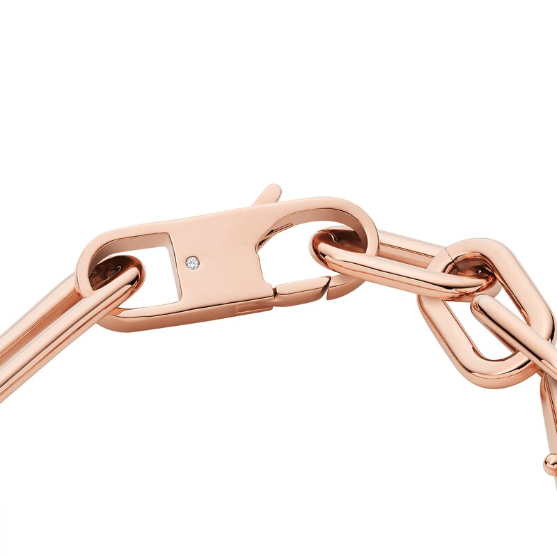 Main Image 3 of Fossil Heritage Ladies' D-Link Rose Gold Tone Chain Bracelet