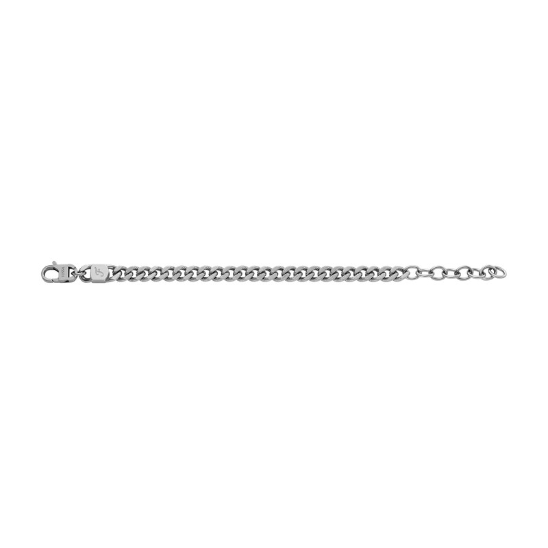 Fossil Harlow Men's Linear Texture Chain Stainless Steel Bracelet