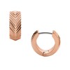 Thumbnail Image 1 of Fossil Harlow Ladies' Rose Gold Tone Linear Texture Hoop Earrings
