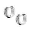 Thumbnail Image 2 of Fossil Harlow Ladies' Linear Texture Stainless Steel Hoop Earrings