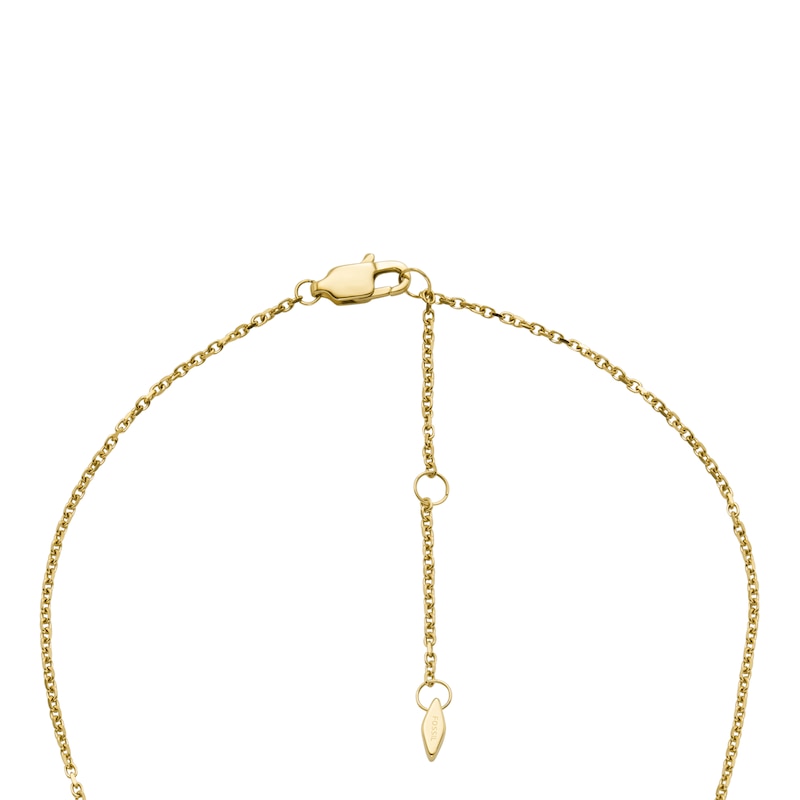 Fossil Women's Harlow Linear Texture Heart Gold TonePendant Necklace