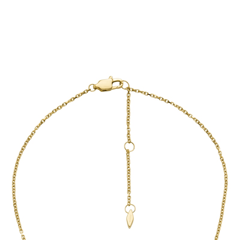 Main Image 3 of Fossil Women's Harlow Linear Texture Heart Gold TonePendant Necklace