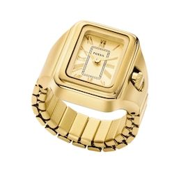 Fossil Raquel Women's Watch Ring Gold Tone Stainless Steel