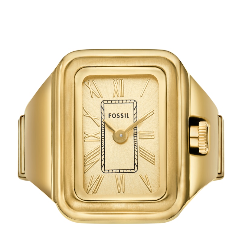 Main Image 2 of Fossil Raquel Ladies' Watch Ring Gold Tone Stainless Steel
