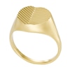 Thumbnail Image 2 of Fossil Harlow Ladies' Linear Texture Heart Gold Tone Signet Ring - Size L