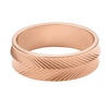Thumbnail Image 1 of Fossil Harlow Ladies' Linear Texture Rose Gold Tone Ring - Size L