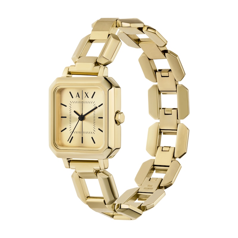 Armani Exchange Ladies' Gold Tone Stainless Steel Bracelet Watch