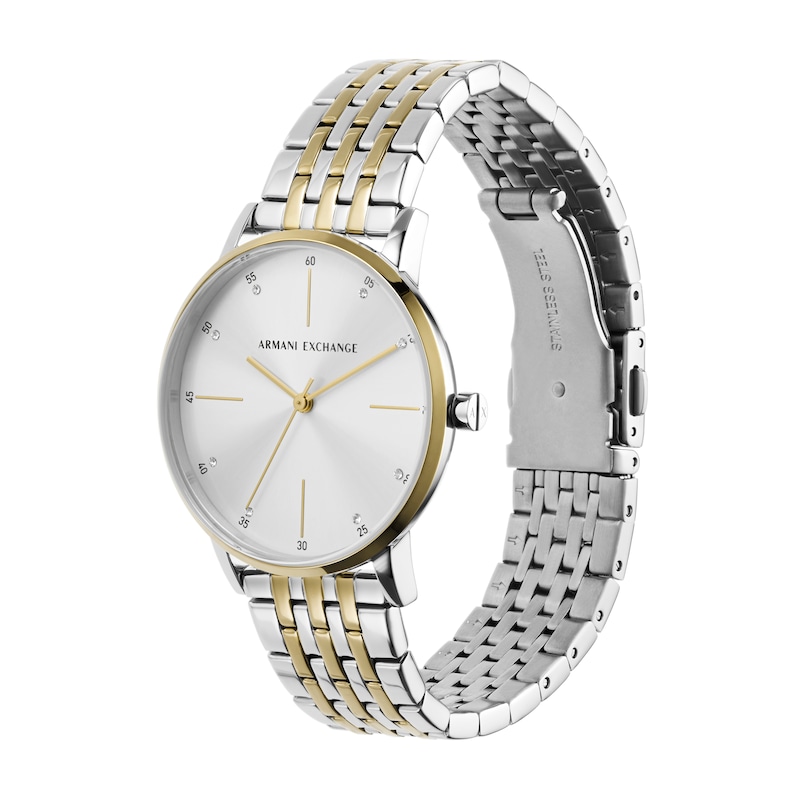 Main Image 3 of Armani Exchange Ladies' Two Tone Stainless Steel Watch and Bracelet Set