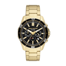 Armani Exchange Men's Chronograph Gold Tone Stainless Steel Watch