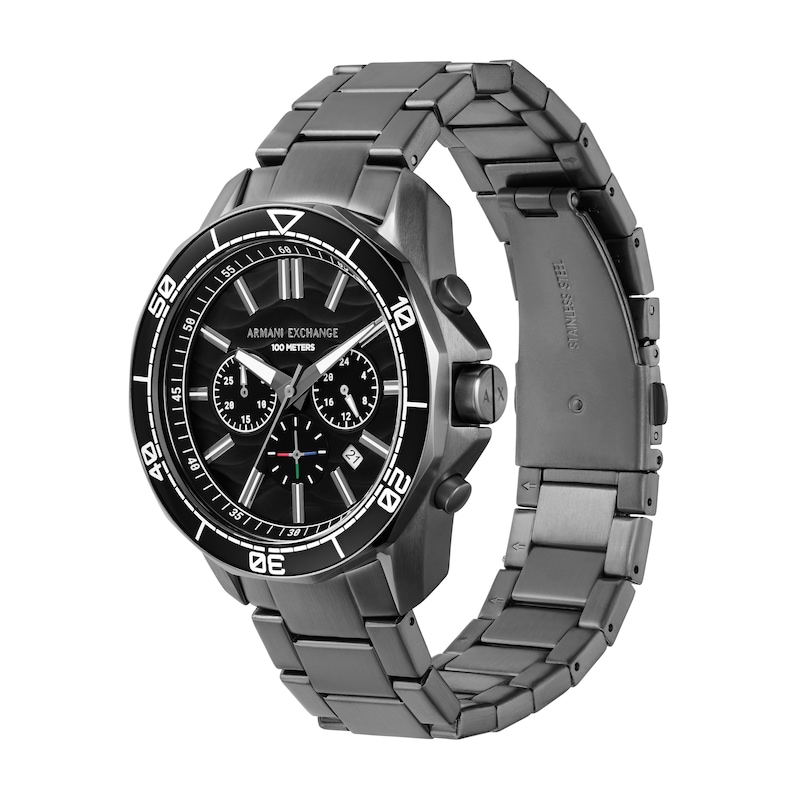 Armani Exchange Men's Chronograph Gunmetal Stainless Steel Watch