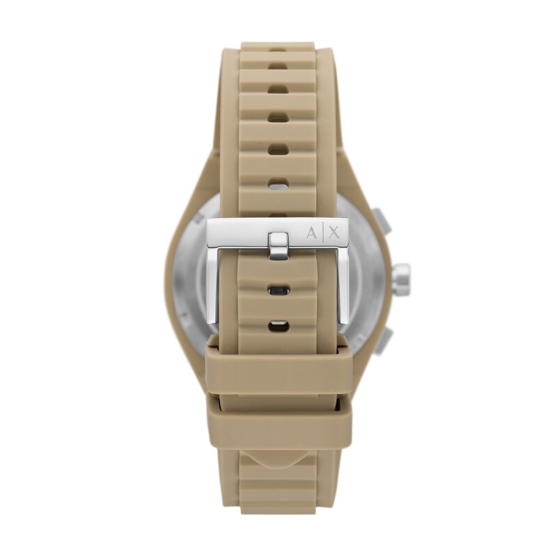 Main Image 3 of Armani Exchange Men's Chronograph Brown Silicone Strap Watch