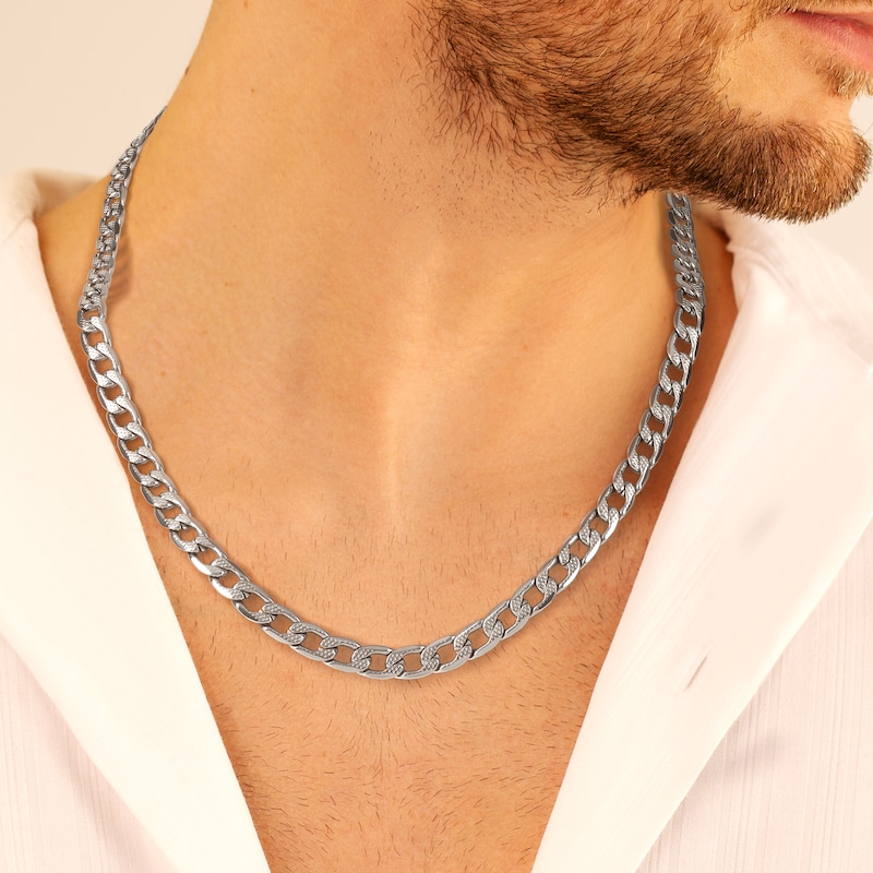 Main Image 3 of Diesel Men's Stainless Steel Curb Chain Necklace