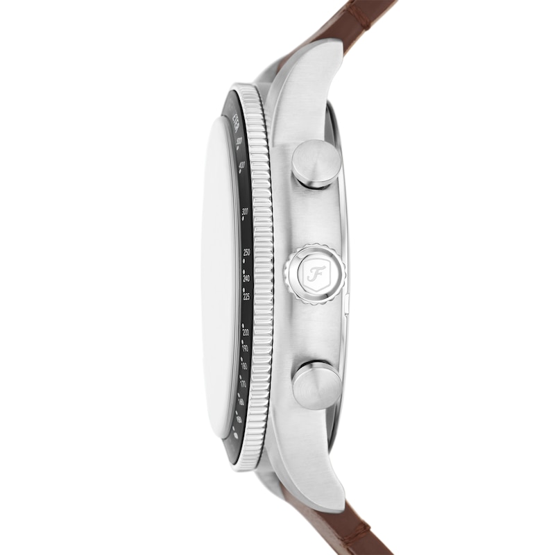 Main Image 3 of Fossil Sport Tourer Men's Cream Chronograph Dial Brown Leather Strap Watch