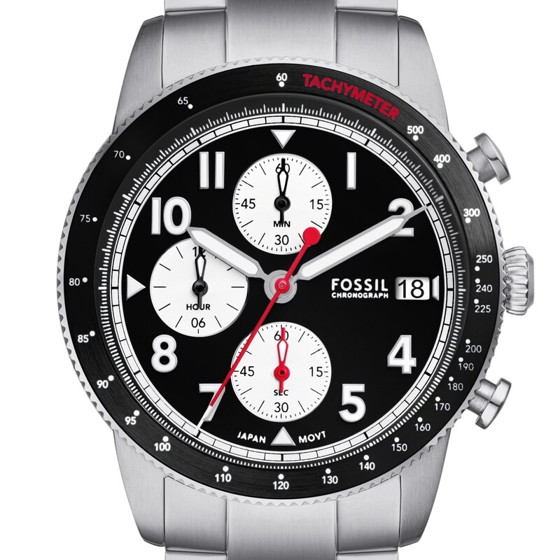 Main Image 2 of Fossil Sport Tourer Men's Black Chronograph Dial Stainless Steel Watch