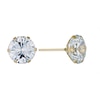 Thumbnail Image 1 of 9ct Yellow Gold Cubic Zirconia 8mm Stud Earrings
