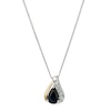 Thumbnail Image 1 of Sterling Silver & 9ct yellow gold teardrop sapphire pendant