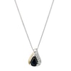 Thumbnail Image 0 of Silver & 9ct yellow gold teardrop sapphire pendant