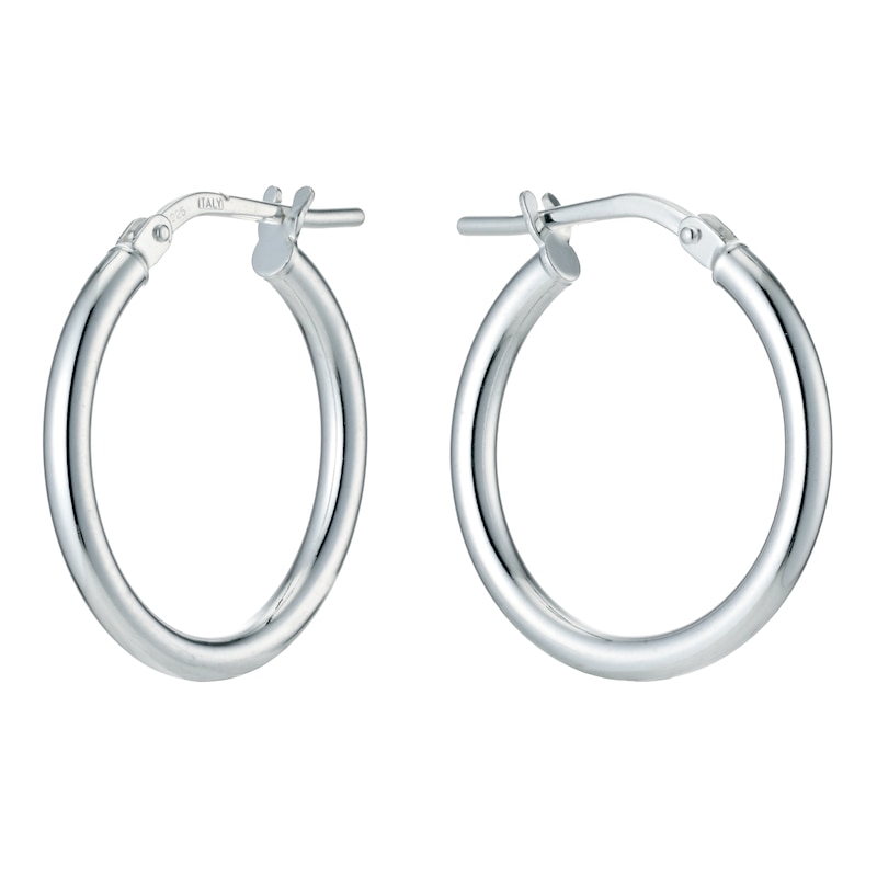 Main Image 1 of Sterling Silver 15mm Hoop Earrings