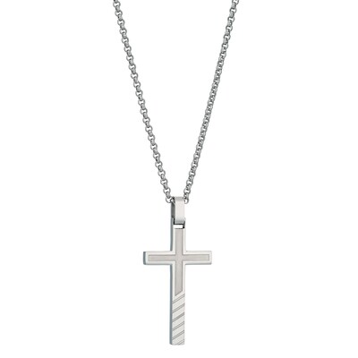 Lost Souls Stainless Steel Cross Pendant Necklace In Silver - Foto 6