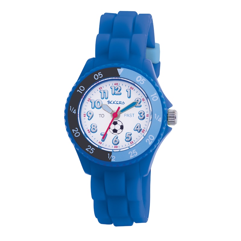 Tikkers Teach Blue Silicone Strap Watch